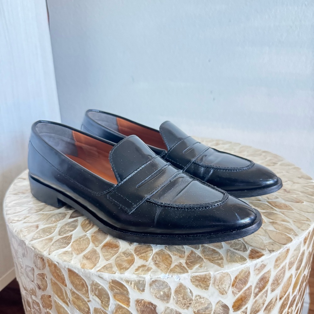 Everlane Black Leather Penny Loafer size 8.5 - Picture 2 of 11